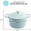 imageMARTHA STEWART Gatwick 7 QT Enamel Cast Iron Dutch Oven LavenderMartha Blue
