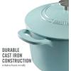 imageMARTHA STEWART Gatwick 7 QT Enamel Cast Iron Dutch Oven LavenderMartha Blue