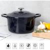 imageMARTHA STEWART Gatwick 7 QT Enamel Cast Iron Dutch Oven LavenderNavy Blue