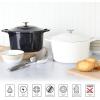 imageMARTHA STEWART Gatwick 7 QT Enamel Cast Iron Dutch Oven LavenderNavy w Gold Knob
