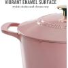 imageMARTHA STEWART Gatwick 7 QT Enamel Cast Iron Dutch Oven LavenderPink