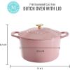 imageMARTHA STEWART Gatwick 7 QT Enamel Cast Iron Dutch Oven LavenderPink