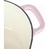 imageMARTHA STEWART Gatwick 7 QT Enamel Cast Iron Dutch Oven LavenderPink Heart Shaped