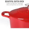 imageMARTHA STEWART Gatwick 7 QT Enamel Cast Iron Dutch Oven LavenderRed