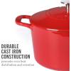 imageMARTHA STEWART Gatwick 7 QT Enamel Cast Iron Dutch Oven LavenderRed