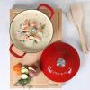 imageMARTHA STEWART Gatwick 7 QT Enamel Cast Iron Dutch Oven LavenderRed