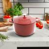 imageMARTHA STEWART Gatwick 7 QT Enamel Cast Iron Dutch Oven LavenderRed