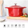 imageMARTHA STEWART Gatwick 7 QT Enamel Cast Iron Dutch Oven LavenderRed