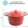 imageMARTHA STEWART Gatwick 7 QT Enamel Cast Iron Dutch Oven LavenderRed