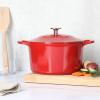 imageMARTHA STEWART Gatwick 7 QT Enamel Cast Iron Dutch Oven LavenderRed