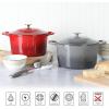 imageMARTHA STEWART Gatwick 7 QT Enamel Cast Iron Dutch Oven LavenderRed Ombre