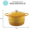 imageMARTHA STEWART Gatwick 7 QT Enamel Cast Iron Dutch Oven LavenderYellow