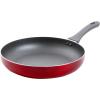 imageOster 9232401 Herscher 12quot NonStick Aluminum Fry Pan Translucent RedTranslucent Red