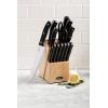 imageOster Lindbergh 14 Piece Stainless Steel Cutlery Set Black Block Teal HandlesTealBlackEvansville 14pc BlackWood