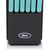 imageOster Lindbergh 14 Piece Stainless Steel Cutlery Set Black Block Teal HandlesTealBlackEvansville TurquoiseBlack