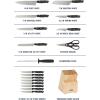 imageOster Lindbergh 14 Piece Stainless Steel Cutlery Set Black Block Teal HandlesTealBlackGinley Black