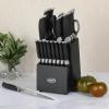 imageOster Lindbergh 14 Piece Stainless Steel Cutlery Set Black Block Teal HandlesTealBlackLindbergh 22pc Black