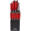 imageOster Lindbergh 14 Piece Stainless Steel Cutlery Set Black Block Teal HandlesTealBlackLindbergh RedGrey
