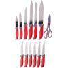 imageOster Lindbergh 14 Piece Stainless Steel Cutlery Set Black Block Teal HandlesTealBlackLindbergh RedGrey