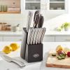 imageOster Wellisford HighCarbon Stainless Steel Cutlery Set 14Piece BlackSilverBlackSilver