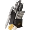 imageOster Wellisford HighCarbon Stainless Steel Cutlery Set 14Piece BlackSilverBlackSilver