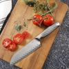 imageOster Wellisford HighCarbon Stainless Steel Cutlery Set 14Piece BlackSilverBrushed Satin