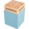 imageSpice by Tia Mowry Savory Saffron 14 Piece Cutlery Knife Block Set  GrayAqua Blue