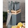 imageSpice by Tia Mowry Savory Saffron 14 Piece Cutlery Knife Block Set  GrayGray