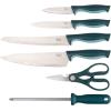 imageSpice by Tia Mowry Savory Saffron 14 Piece Cutlery Knife Block Set  GrayTeal