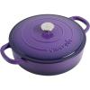 imageCrockPot Crock Pot Artisan Enameled Cast Iron Braiser WLid 5 Quart Scarlet RedLavender Purple