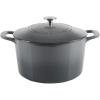imageMARTHA STEWART Gatwick 7 QT Enamel Cast Iron Dutch Oven LavenderClassic Gray