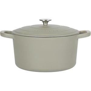 imageCrockPot Artisan Round Enameled Cast Iron Dutch Oven 7Quart Pistachio GreenMatte Green