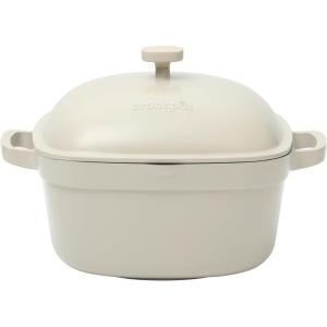 imageCrockPot Artisan Round Enameled Cast Iron Dutch Oven 7Quart Pistachio GreenMatte Linen White Northvale