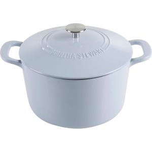 imageMARTHA STEWART Gatwick 7 QT Enamel Cast Iron Dutch Oven LavenderLavender