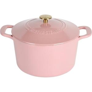 imageMARTHA STEWART Gatwick 7 QT Enamel Cast Iron Dutch Oven LavenderPink