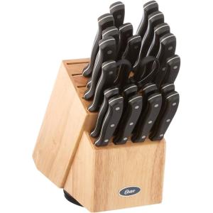 imageOster Lindbergh 14 Piece Stainless Steel Cutlery Set Black Block Teal HandlesTealBlackEvansville 22pc BlackWood