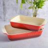 imageCrockPot 2Piece Ceramic Bakeware Set 2Piece RedRed