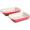 imageCrockPot 2Piece Ceramic Bakeware Set 2Piece RedRed