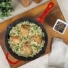 imageCrockPot 3 Qt Enamel Cast Iron Sauce Pan WLid  Teal OmbreGradient Red
