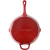 imageCrockPot 3 Qt Enamel Cast Iron Sauce Pan WLid  Teal OmbreGradient Red