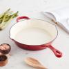 imageCrockPot 3 Qt Enamel Cast Iron Sauce Pan WLid  Teal OmbreScarlet Red