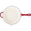 imageCrockPot 3 Qt Enamel Cast Iron Sauce Pan WLid  Teal OmbreScarlet Red