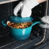 imageCrockPot 3 Qt Enamel Cast Iron Sauce Pan WLid  Teal OmbreTeal Ombre