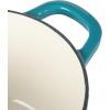 imageCrockPot 3 Qt Enamel Cast Iron Sauce Pan WLid  Teal OmbreTeal Ombre
