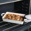 imageCrockPot Artisan 13quot Enameled Cast Iron Lasagna Pan Matte Linen WhiteMatte Linen White