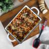 imageCrockPot Artisan 13quot Enameled Cast Iron Lasagna Pan Matte Linen WhiteMatte Linen White
