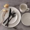 imageGibson Elite Earlston 20Piece Flatware Silverware Set  Stainless Steel Utensils  Forks Spoons Knives  Service for 4  Matte Champagne GoldHammered Black