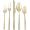 imageGibson Elite Earlston 20Piece Flatware Silverware Set  Stainless Steel Utensils  Forks Spoons Knives  Service for 4  Matte Champagne GoldMatte Champagne Gold