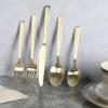 imageGibson Elite Earlston 20Piece Flatware Silverware Set  Stainless Steel Utensils  Forks Spoons Knives  Service for 4  Matte Champagne GoldMatte Champagne Gold