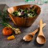 imageGibson Home Laurel Acacia Wood Salad Bowl Set 3  Piece Acacia WoodSherwood